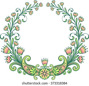 Vector floral frame