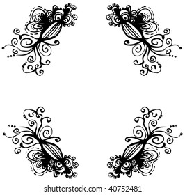 vector floral frame