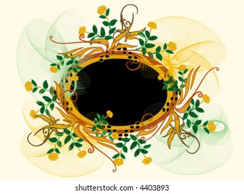 -vector- floral frame