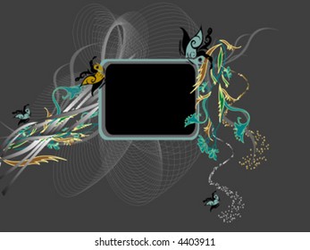 -vector- floral frame