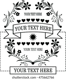 Vector floral frame