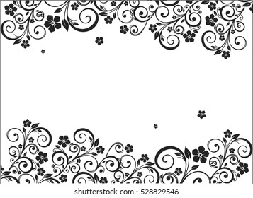 Vector floral frame