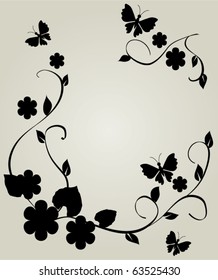 vector floral frame