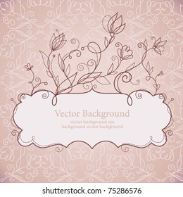 Vector floral frame