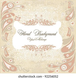 Vector floral frame