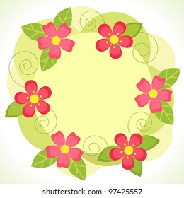 Vector floral frame