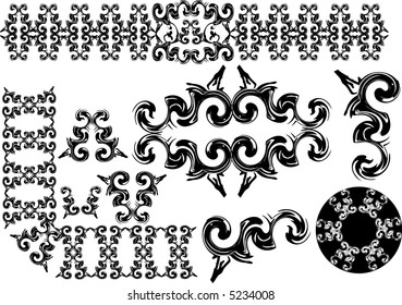  vector  floral frame abstract