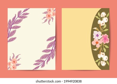 Vector floral frame. Abstract trendy universal artistic background template . Good for cover, invitation, banner, placard, brochure, poster, card, flyer and other.