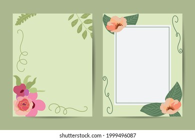 Vector floral frame. Abstract trendy universal artistic background template . Good for cover, invitation, banner, placard, brochure, poster, card, flyer and other.