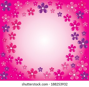 vector floral frame background