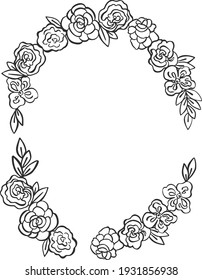 Vector floral frame Bohemia concept for invitation