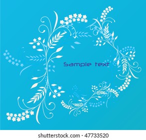 Vector floral frame for business artwork.