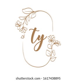 vector floral frame. It can be used for invitation, card, postcard, cover. rounded frame and logo.