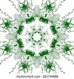 Vector floral frame. Decorative design element.