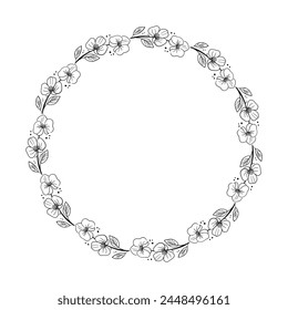vector floral frame design template.