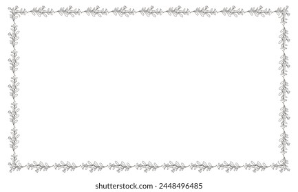 vector floral frame design template.