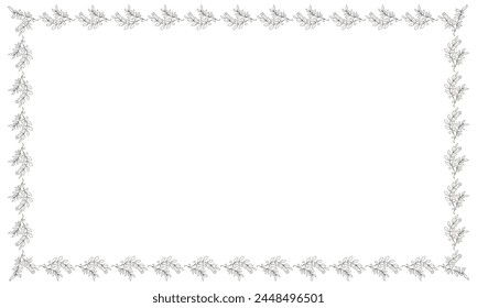 vector floral frame design template.