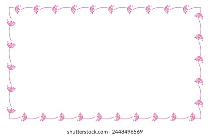 vector floral frame design template.