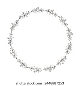 vector floral frame design template.