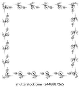 vector floral frame design template.