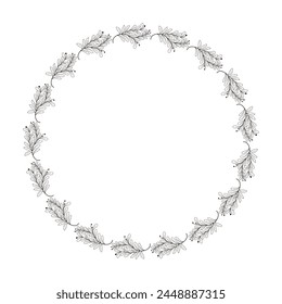 vector floral frame design template.
