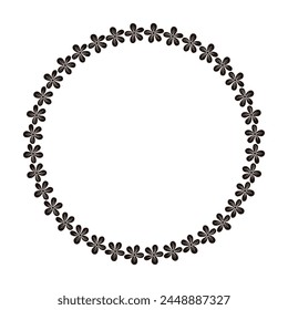 vector floral frame design template.