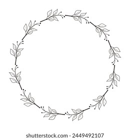 vector floral frame design template.