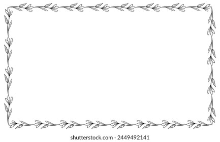 vector floral frame design template.