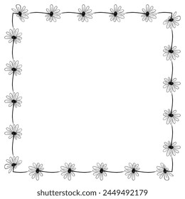vector floral frame design template.