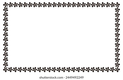 Plantilla de diseño de marco floral de Vector.