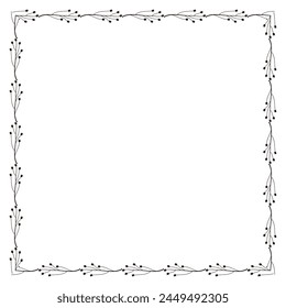 vector floral frame design template.