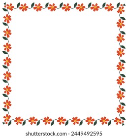 vector floral frame design template.
