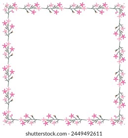 vector floral frame design template.