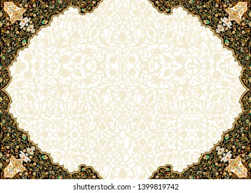 Vector floral frame. Easy to scale and edit. Pattern is included as seamless swatch