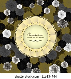Vector floral frame. eps 10
