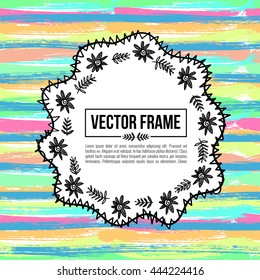 Vector floral frame, greeting card, invitation EPS10