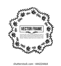 Vector floral frame, greeting card, invitation EPS10