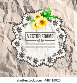 Vector floral frame, greeting card, invitation EPS10