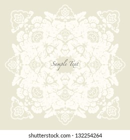 Vector Floral frame invitation card