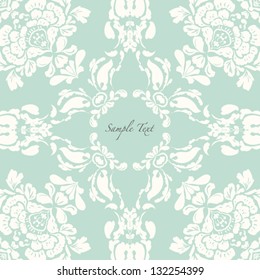 Vector Floral frame invitation card