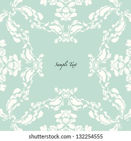 Vector Floral frame invitation card