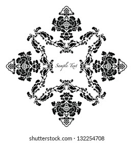 Vector Floral frame invitation card