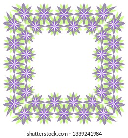 Vector floral frame isolated on white background. Can be used for wedding invitations, greeting cards, save the date invitation, prints, postcards. Frame for your text.