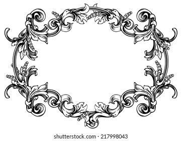 Vector floral frame for page decoration and vintage design