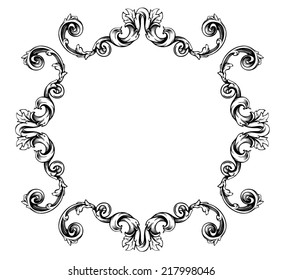 Vector floral frame for page decoration and vintage design