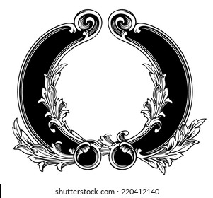 Vector floral frame for page decoration and vintage design