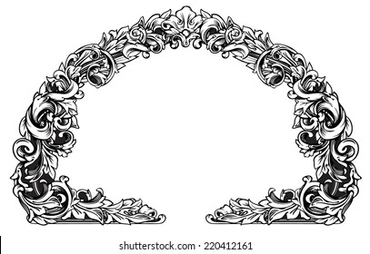 Vector floral frame for page decoration and vintage design
