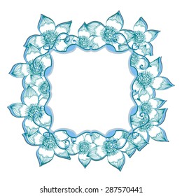Vector Floral Frame. Perfect for invitations or announcements.
