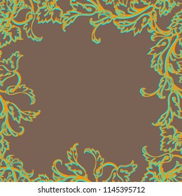 Vector floral frame with place for your text