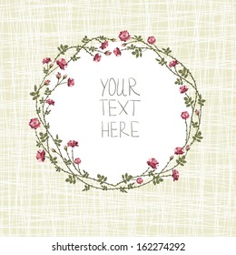 Marco floral vectorial con rosas